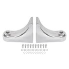 Pair Aluminum Polishing Silvery Headlight Bracket Kit For Peterbilt 379   389