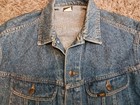 Vintage Lee Rider Denim Jacket Size L Usa Made 153438 Harley Davidson Patch