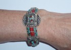 Choker Style Vintage Antique Native American Indian Beaded Turquoise Bracelet