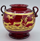 Venetian Glass Vase Gold Graffito Animals   Angels Giancarlo Begotti Salviati