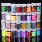 32 Pots Glitter  Reflective Body Glitter For Eyes Face  Hair Nails Lips Glitter