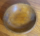 Vintage Munising Primitive Farmhouse Wooden Out Of Round Dough Bowl 11  Worn