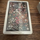 Vintage Kem Plastic Playing Cards Double Deck Fantasy Flower Pattern W  Case