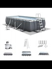 Intex 18  X 9  X 52  Ultra Xtr Rectangular Frame Swimming Pool Set With Pump
