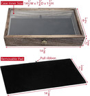 Gun Jewelry Display Case Handgun Pistol Revolver Glass Lock Velvet Shadow Box