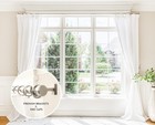 Nonadjustable Luxury Curtain Rod Set Fixed Length Brushed Nickel 3 Foot