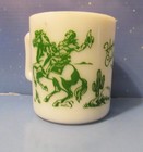 1950 s Hazel Atlas Black Hopalong Cassidy Coffee Cup Mug Hoppy Mug