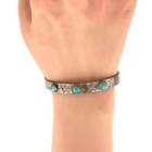 Native American Vintage Turquoise  Sterling Silver Arrows Cuff Bracelet Signed