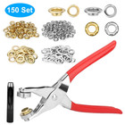 150 Set 1 2  Grommet Eyelets Button Kit For Leather Craft With Hole Punch Pliers
