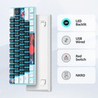 Portable 60  Mechanical Gaming Keyboard 60 Percent Red Switch Led Backlit 61    