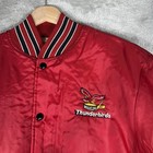 Vtg Wheeling Thunderbirds Jacket Mens M Red Hockey Echl 90s Usa West Virginia