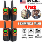 4pack Long Range 100 Mile Walkie Talkie Two Way Radio Charge Headset Waterproof