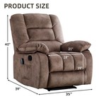 Canmov Manual Recliner Chair With Vibration Massage And Heat For Living Room
