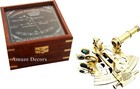 Kelvin   Hughes London Nautical Maritime Brass Ship Sextant With Glass Wood Box