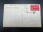 Antique Christmas Postcard W  Great 1 Cent Parcel Post Stamp - J690