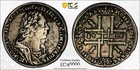 1725 Russia 1 Rouble Peter I The Great Silver Coin Rare  Pcgs Vf Details Damage