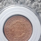 1836 Coronet Head Large Cent Copper Philadelphia Km 44 Bn Circulated Uncertified