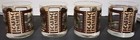 Vintage Set 4 Roaring Twenties Glasses Bar Rock Whiskey Lowball Hollywood Film