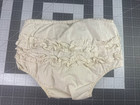 Vintage Vinyl Plastic Diaper Cover Ruffles No Size Off White
