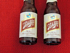 Vintage Schlitz Beer Miniature Bottle Salt   Pepper Shakers Set - Complete Label