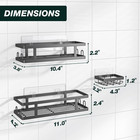Adhesive Shower Caddy shower Shelves With Soap Holder And 12 Hooks rustproof No 