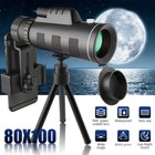 80x100 Zoom Day  Night Vision Hd Monocular Starscope Monocular Telescope Bak4 Us