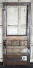 31x76  Antique Vintage Reclaimed Solid Wood Wooden Entry Door 5 Panels No Glass