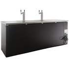 Black Kegerator   Beer Dispenser With  2  2 Tap Towers -  4  1 2 Keg Capacity