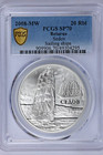 2008-mw Belarus Silver 20 Rubles Sedov Sailing Ships  Hologram - Pcgs Sp 70