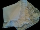 Vintage French Lace Handkerchief Imperfect Bridal