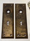 Vintage Interior Door Mortise Lock   Cover Plates   Glass Knobs Set With Key