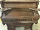 Sears And Roebuck 61 Key Pump Organ W  Foot Pedals  Stop Tabs Brown Wood