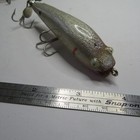 Fishing Lure Unknown 3    Wood  Minnow  Doll Eyes Silver Mark  dan  y s