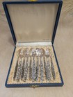 Th Marthinsen Norway Charcuterie Appetizer 12 Piece Spoon fork Set  Epns Scrolls
