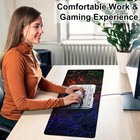Large Gaming Mouse Pad Xl 31 5  X 11 8  Extended Desk Mat Stitched Edges Non-sli