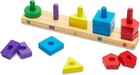 Melissa   Doug Stack And Sort Board - Wooden Educational Toy With 15 Solid Wood