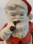 Vintage Santa Claus W  Brown Bag Pipe Black Boots Christmas Candy Holder Holland
