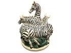 Vintage Zebra Trinket Box Intertwined Home Decor