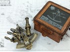 Bras Sextant With Leather Case     Maritime Vintage Navigation Instrument  Gift
