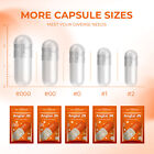 Clear Empty Gelatin Pill Capsules Size 000 00 0 1 2 Kosher Gel Gluten-free Caps