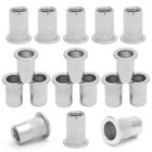 50pcs M8 Stainless Steel Threaded Insert Rivet Nut  M8-1 25mm Rivnuts Flat He   
