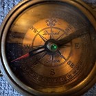 Vintage A Perfect Gift Men women Girl boy Nautical Quote Brass Compass 