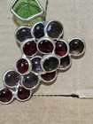 Stained Glass Cluster Of Purple Grapes And Leaves Suncatcher 8x6 Inches