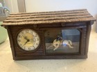 Vintage Haddon Animated Cowboy Ranch o Clock Works Read