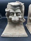 2 Gargoyle Sculptural Book Ends Medieval Gothic Mythical Grotesque h1