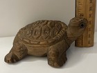 Vintage Japanese Cryptomeria Sugi Turtle   Tortoise Hand Carved Cedar Wood Japan