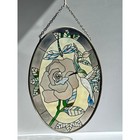 Vintage Stained Glass Hanging Window Decor With Bird