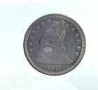 1876--a u    Seated Liberty Silver Quarter Love Token H l l 