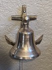 Vtg Brass Bell Nautical Anchor Ship Wall Mounted Fisherman Boat Tiki Bar Navy 5   