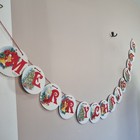 Vintage Retro Paper Cardboard Christmas Banner Sign Hanging 2meters